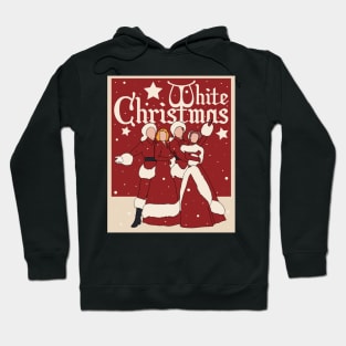 White Christmas Retro Comic Style Hoodie